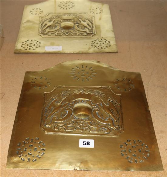 2 brass panels